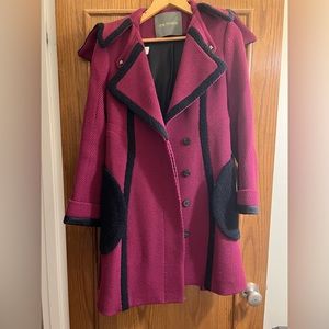 Zac Posen magenta peacoat
